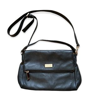 NEW Gorgeous Kate Spade Black Leather Purse with Pink Lining